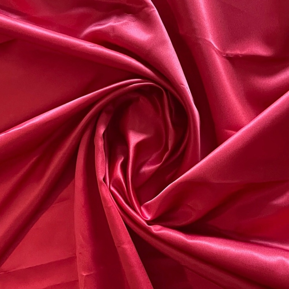 Vibrant Red Dull Satin Fabric